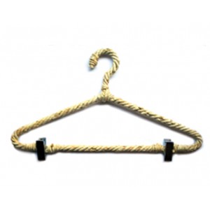 ADULT NATURAL ROPE HANGER WITH CLIPS